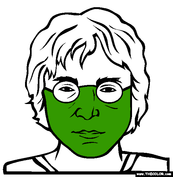 John Lennon Coloring Page