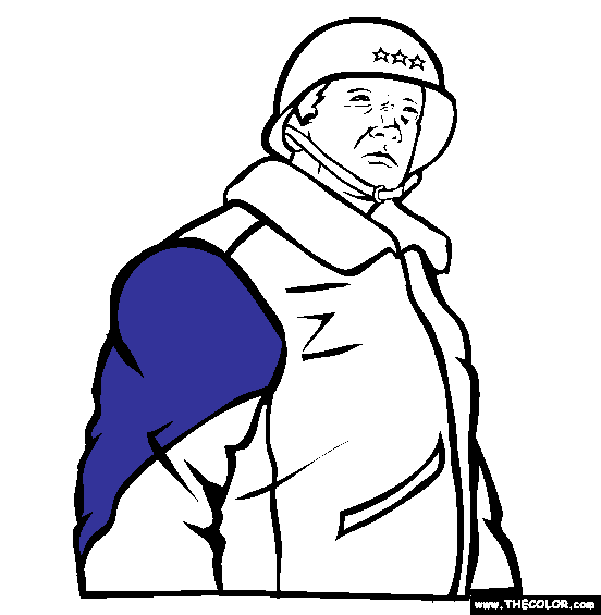 George S Patton Coloring Page