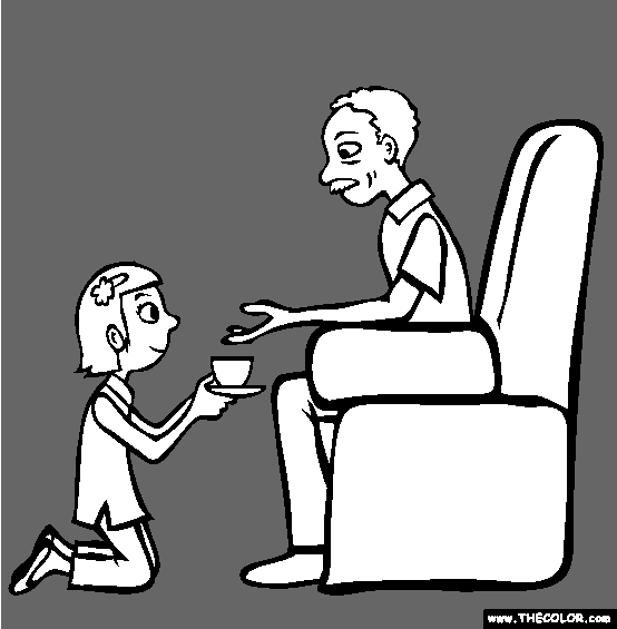 Chinese Tea Ceremony Coloring Page