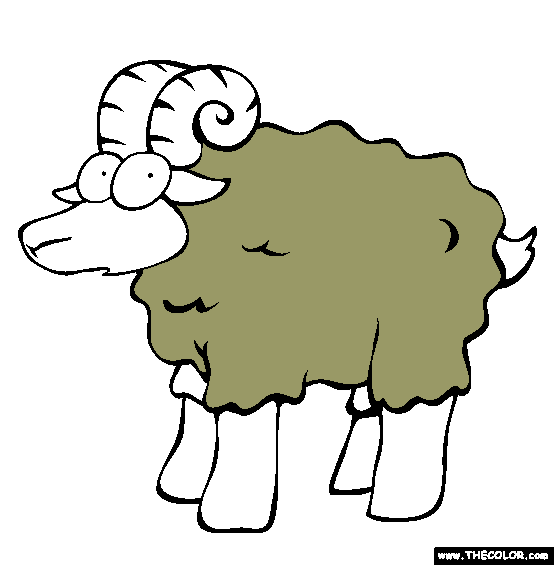 Year of the Sheep Coloring Page