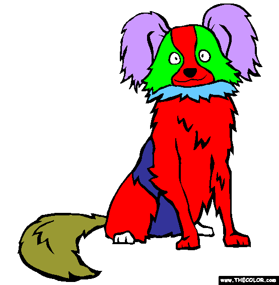 Papillon Coloring Page