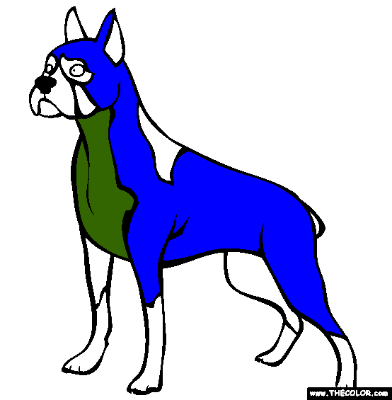 Boxer Coloring Page