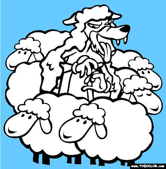 Wolf In Sheeps Clothing Coloring Page
