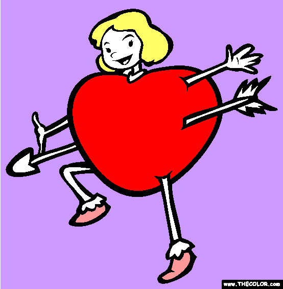 Halloween Heart Costume Online Coloring Page