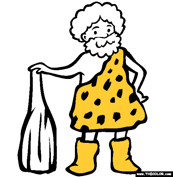 Halloween Caveman Costume Online Coloring Page