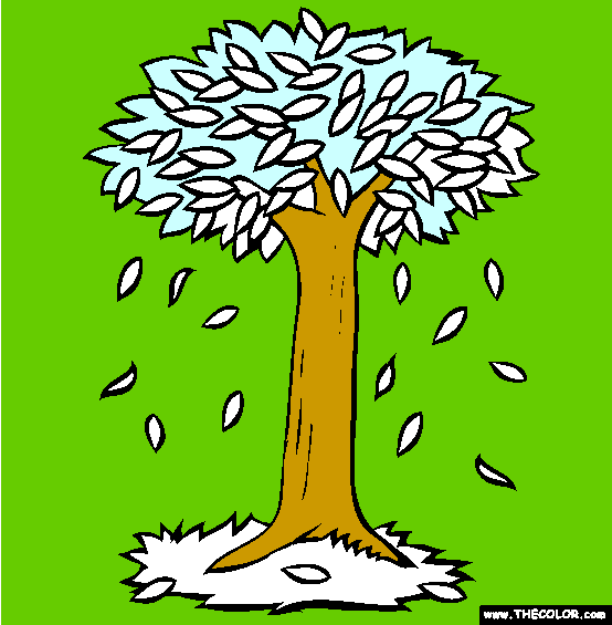Falling Leaves Coloring Page