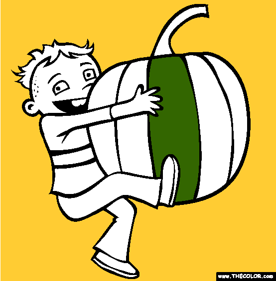 Giant Pumpkin Coloring Page