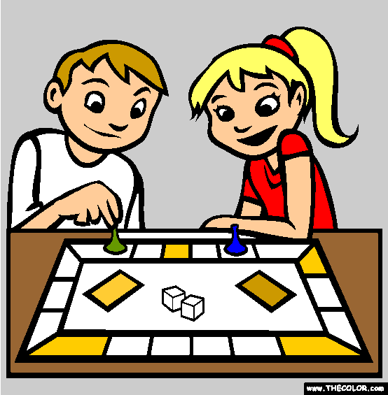 Board Game Coloring Page