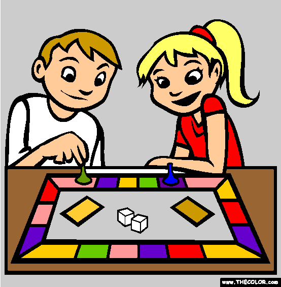 Board Game Coloring Page