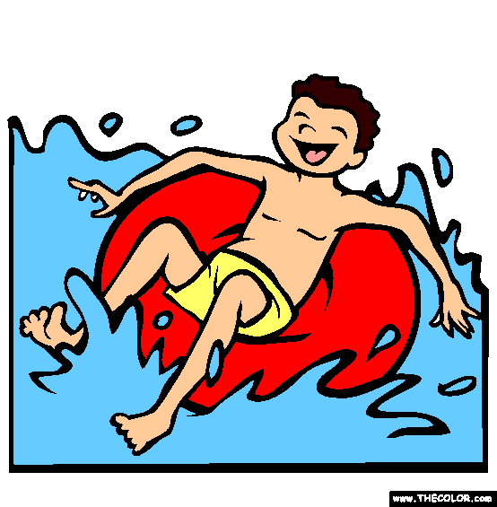 Water Slide Coloring Page