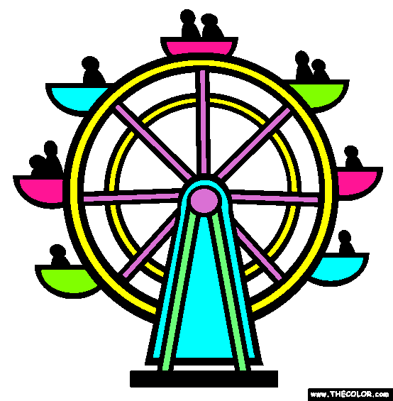 Ferris Wheel Coloring Page