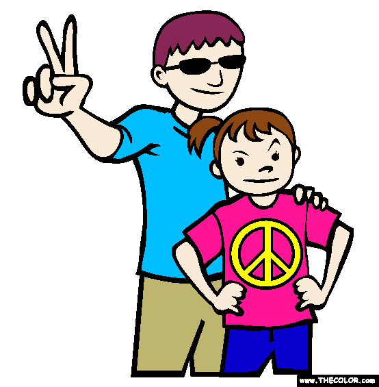 Peace Sign Coloring Page
