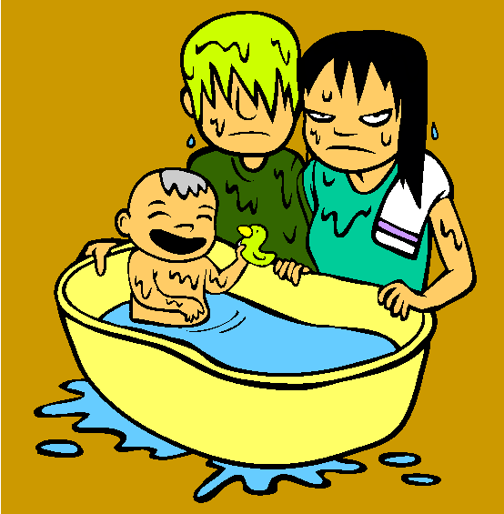 Bath Time Coloring Page