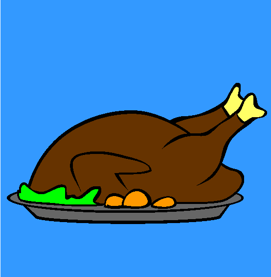 Cooked Thanksgiving Turkey Online Coloring Page