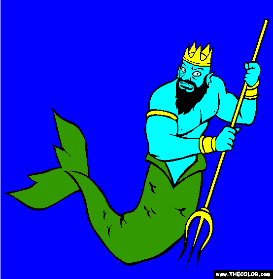 Poseidon Coloring Page
