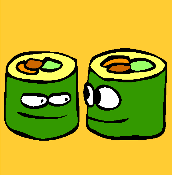 Sushi Rolls Coloring Page