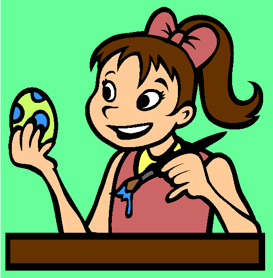 Painting Coloring Easter Eggs Online Coloring Page
