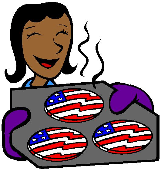 Patriotic Cookies Coloring Page