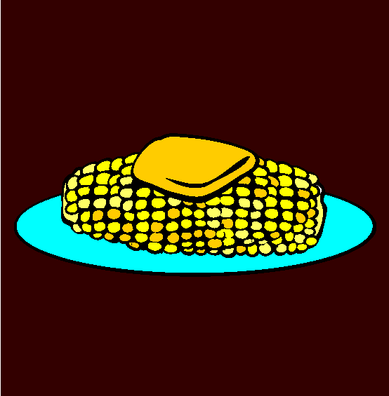 Thanksgiving Corn On The Cob Online Coloring Page