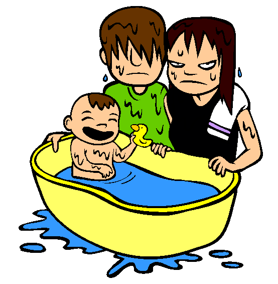 Bath Time Coloring Page