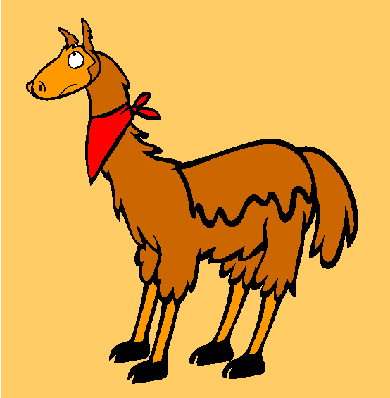 Llama Coloring Page