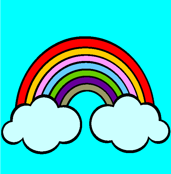 Rainbows Coloring Page