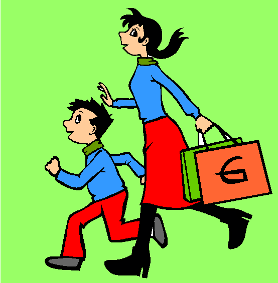 Shopping Coloring Page