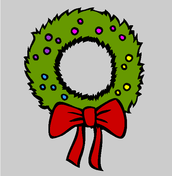 Christmas Wreath Online Coloring Page