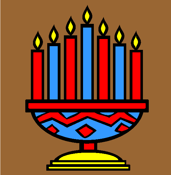 Kwanzaa Candles Online Coloring Page
