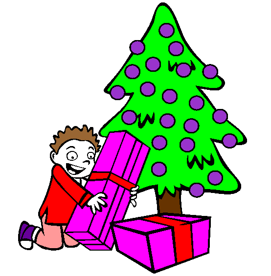Christmas Presents Under the Tree Coloring Page
