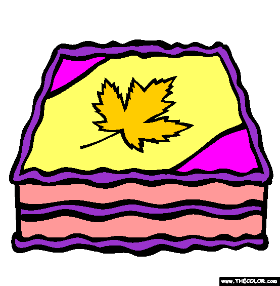 Canada Day Cake Coloring Page