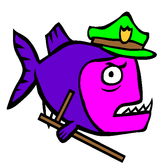 Piranha Police Coloring Page