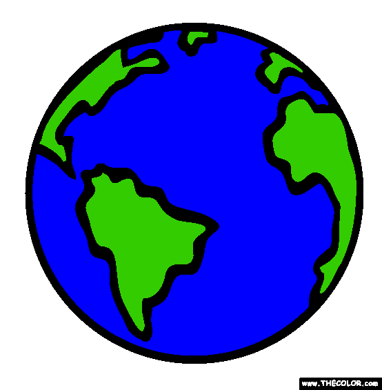 Planet Earth Online Coloring Page