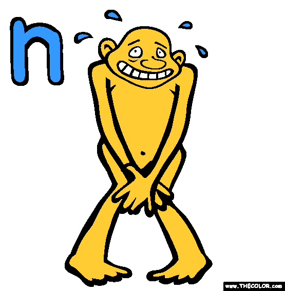 The Letter N Online Alphabet Coloring Page