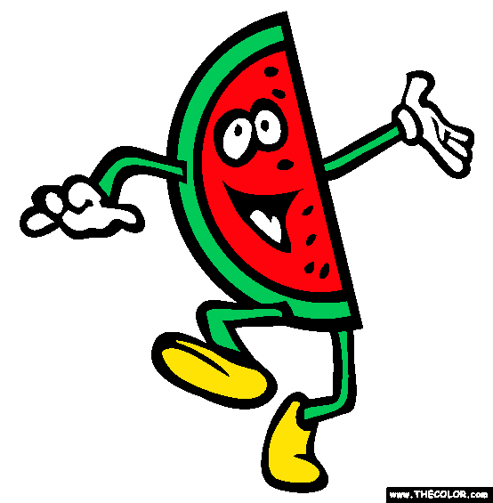 Watermelon Coloring Page
