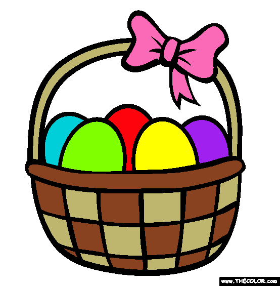 Easter Basket Coloring Page