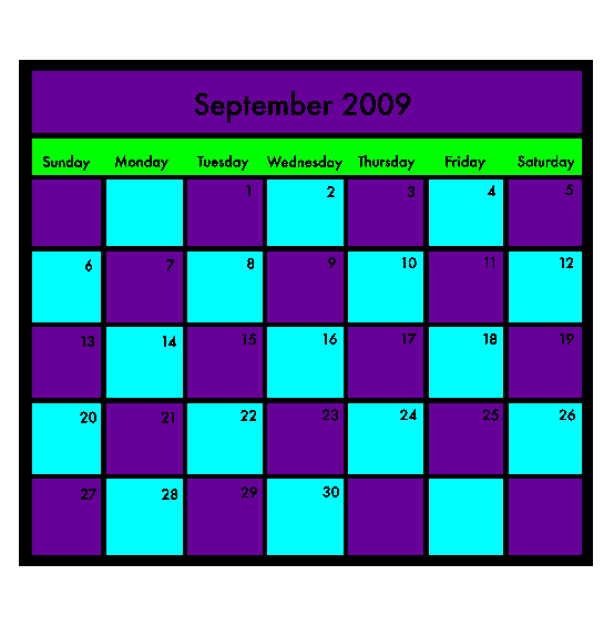 The Calendar Coloring Page
