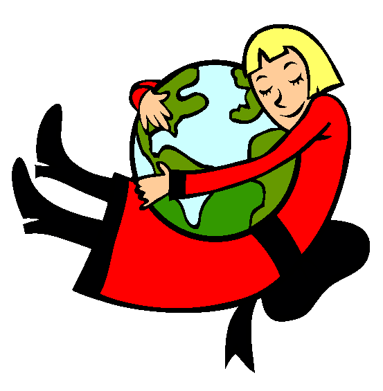 Hugging The Earth Coloring Page