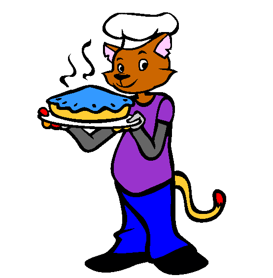 Cat The Baker Coloring Page