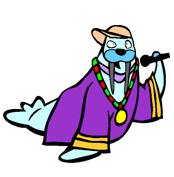 Walrus The Rapper Coloring Page