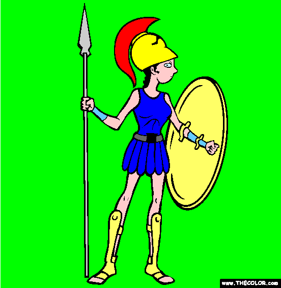 Athena Coloring Page