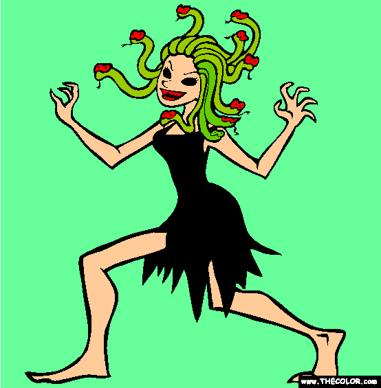 Medusa Coloring Page