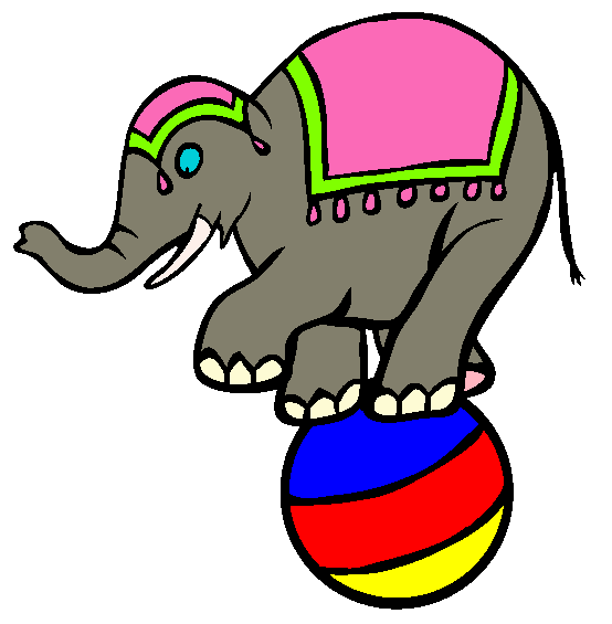 Circus Elephant Coloring Page