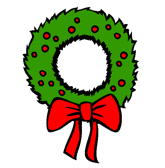 Christmas Wreath Online Coloring Page