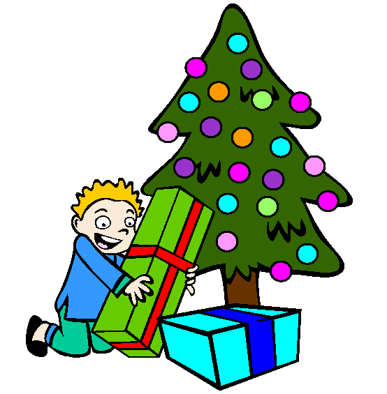 Christmas Presents Under the Tree Coloring Page