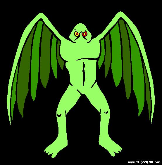 Mothman Coloring Page