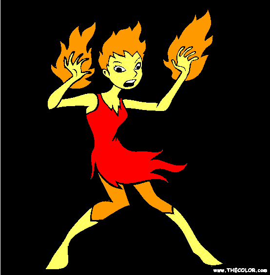 The Flame Coloring Page