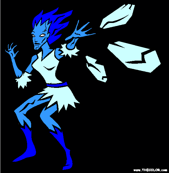 Ice Cold Girl Coloring Page