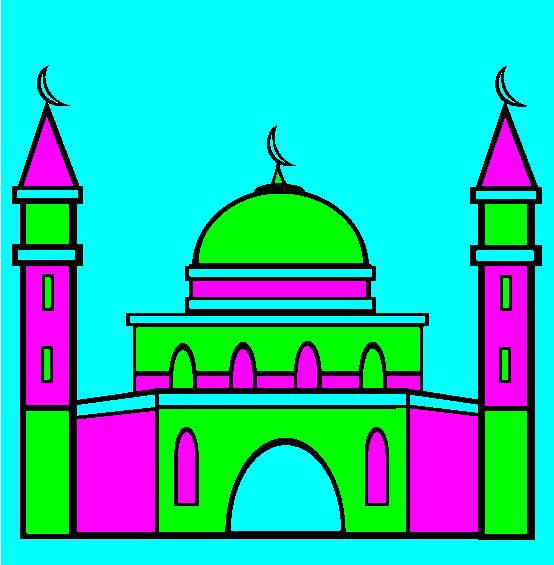Mosque Coloring Page