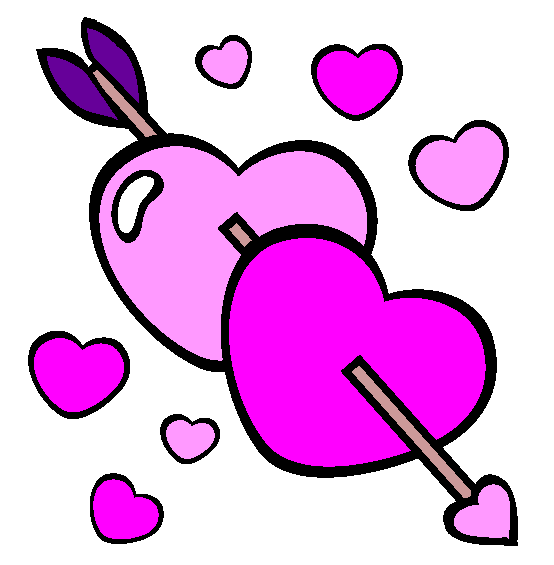 Arrow Hearts Valentines Day Online Coloring Page